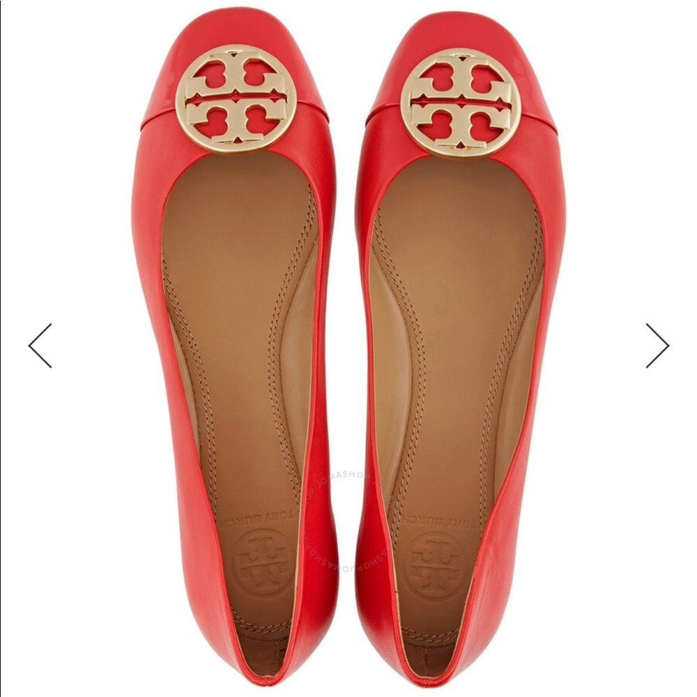 ✨Final Drop! ✨Tory Burch Poppy Orange Chelsea Captoe Ballet